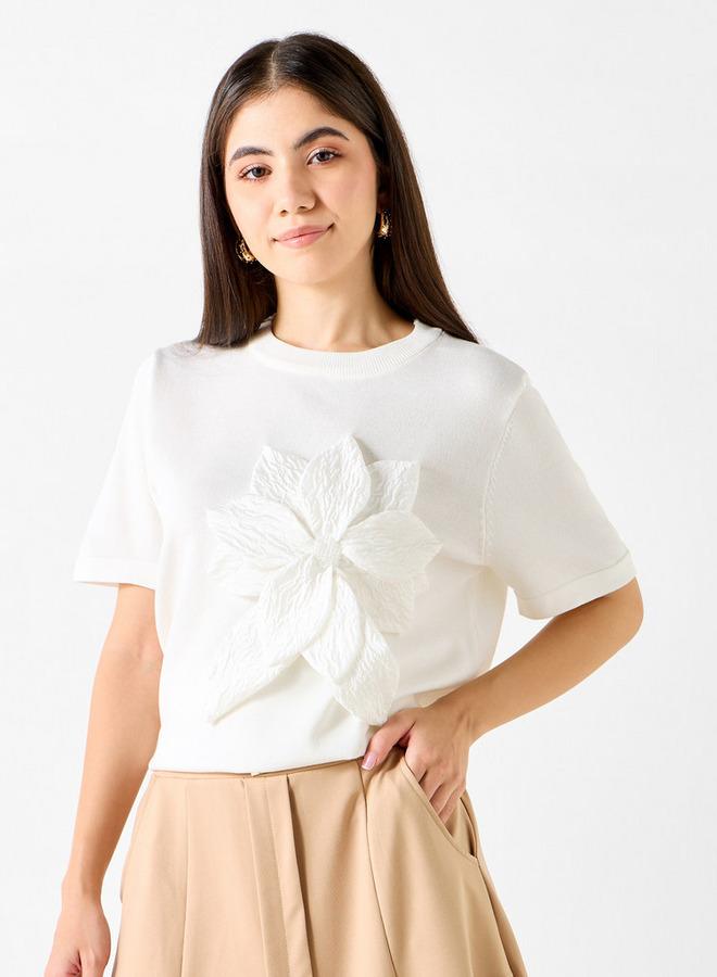 تواكستريمز تيشيرت بزخارف زهرية وأكمام قصيرة من تو إكستريمز - Image 1