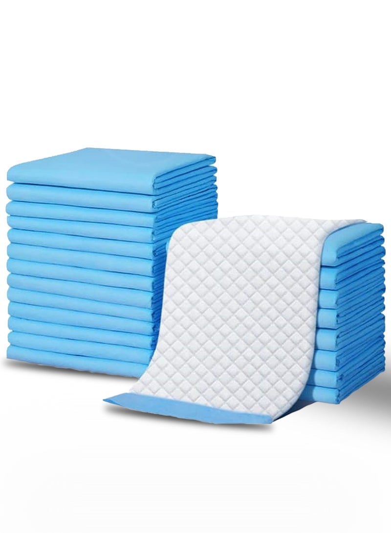 Generic 40pcs Disposable Absorbent Quick Drying Leak-Proof Pee Pads For Potty Training For Pets, 60X60Cm L - 40 Pieces, Blue, L - 60X60Cm  - Image 1