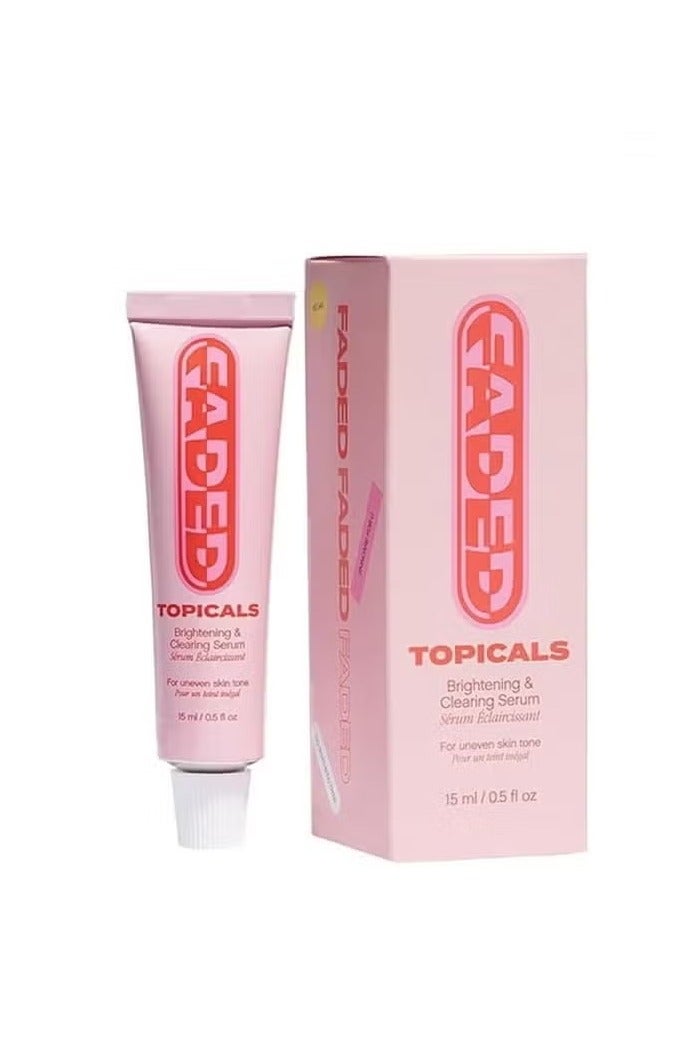 TOPICALS Brightening and Clearing Serum 15ml, Faded Serum for Dark Spots and Discoloration Hyperpigmentation, Postblemish Marks Scars And Spots, Mini Faded Serum for Uneven Skin Tone - Image 1