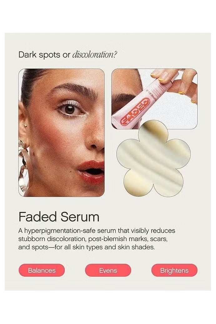TOPICALS Brightening and Clearing Serum 15ml, Faded Serum for Dark Spots and Discoloration Hyperpigmentation, Postblemish Marks Scars And Spots, Mini Faded Serum for Uneven Skin Tone - Image 3