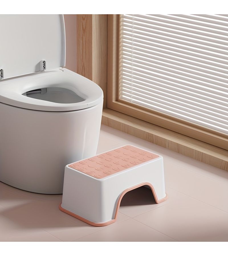Green Multifunctional Plastic Footstool Portable Shoe Changing Bench Toilet Step Stool Lightweight Adorable Home Use - Image 4