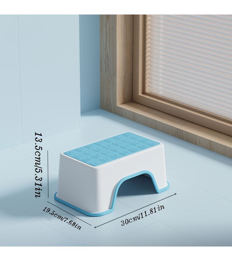 Green Multifunctional Plastic Footstool Portable Shoe Changing Bench Toilet Step Stool Lightweight Adorable Home Use - Image 2