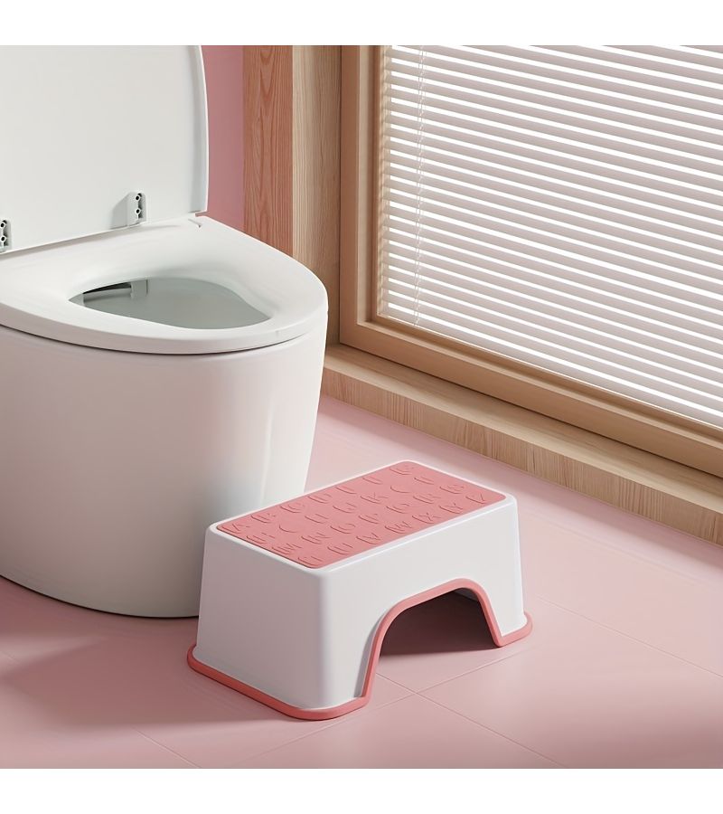 Green Multifunctional Plastic Footstool Portable Shoe Changing Bench Toilet Step Stool Lightweight Adorable Home Use - Image 3