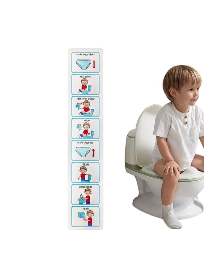 Potty Training Visual Aid Kids – Teaches Kids to Use the Toilet – Autism Learning Resources -Visual Timetable for Autistic Children - Image 1