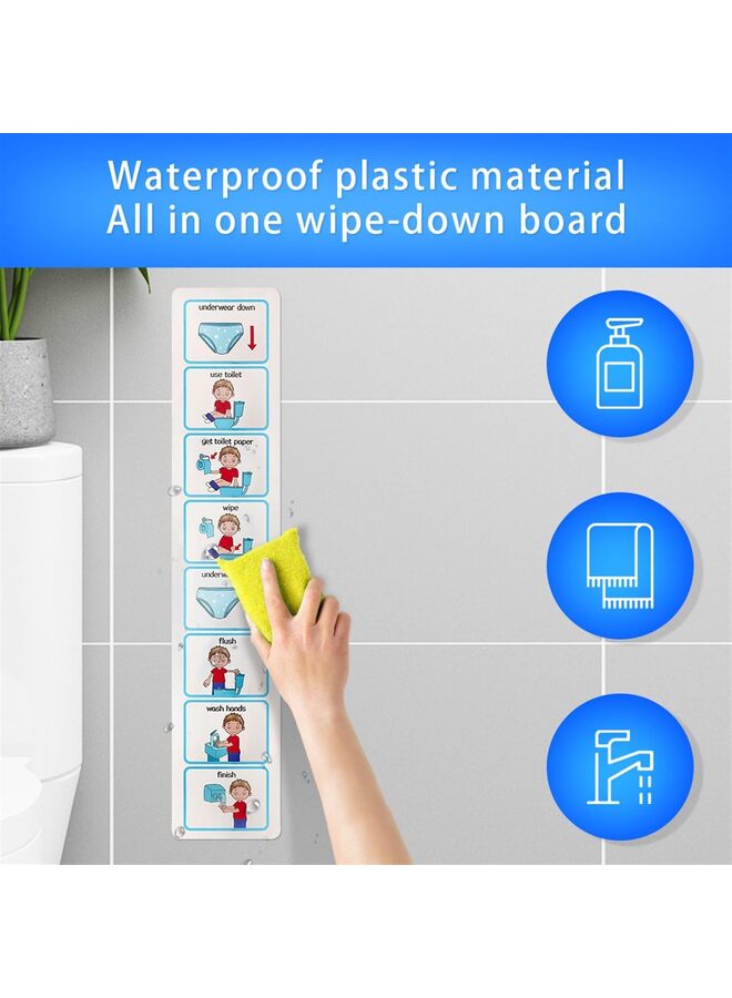 Potty Training Visual Aid Kids – Teaches Kids to Use the Toilet – Autism Learning Resources -Visual Timetable for Autistic Children - Image 2