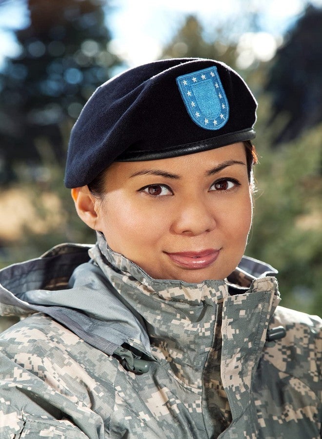 Gajaous British Military Berets with Leather Sweatband, Adjustbale Army Black Wool Beret - Image 2