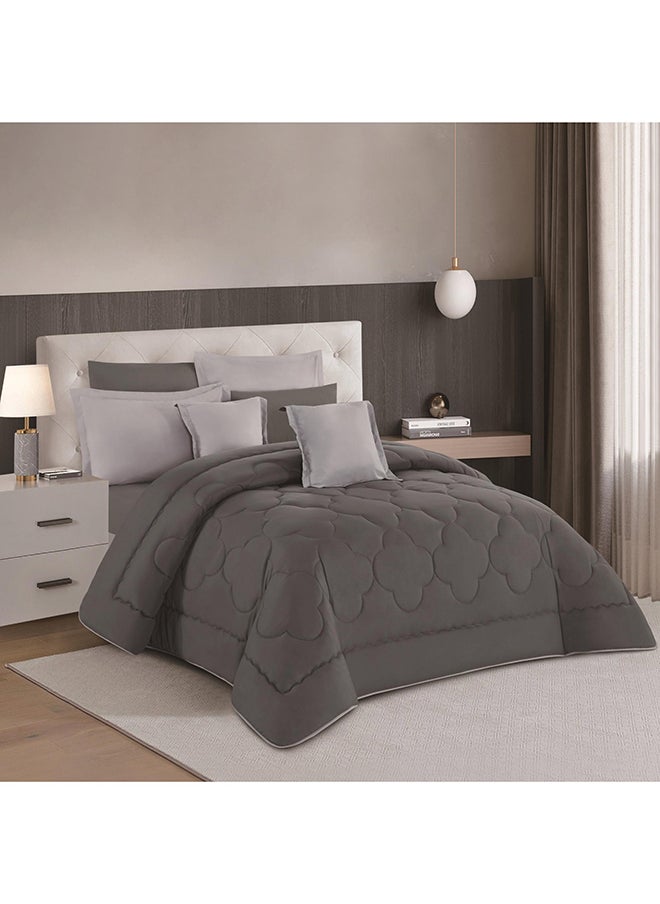Stargold Duvet Cover Set 8 Pieces Comforter Set with Bed Skirt Quilt Cover Fitted Sheet Pillow Cover Comforter 220X240 cm King Size Mattress  - Image 2