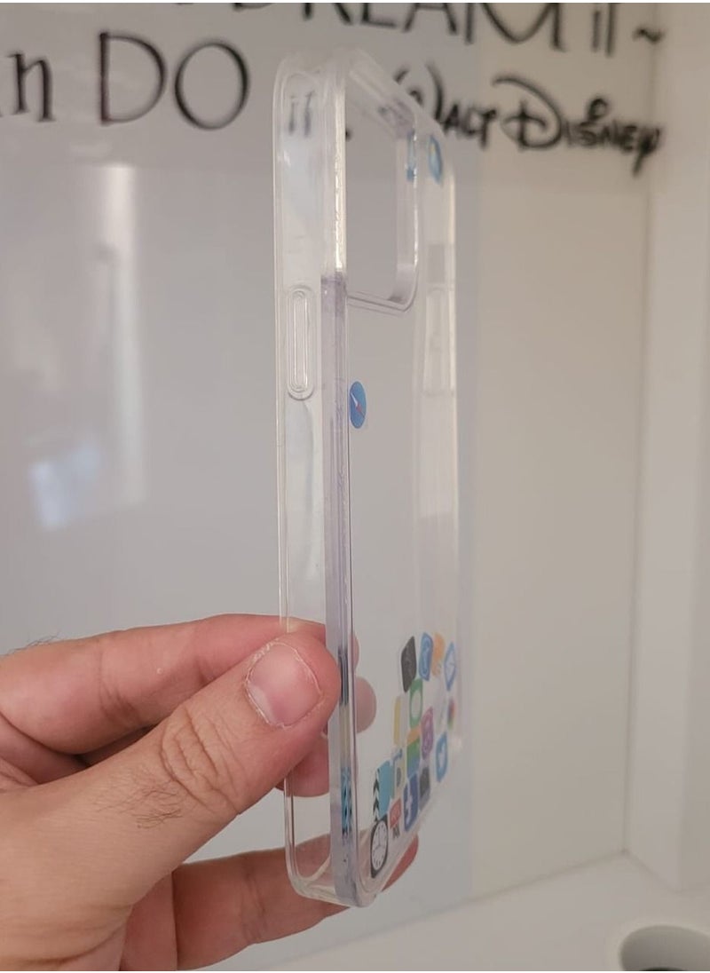 Creative - Creative Case for Iphone Q series from Iphone 11 upto iPhone 14 pro max Clear Hard Silicone - Image 1