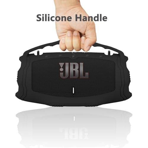 JCHPINE Silicone Cover Case for JBL Xtreme 4 Portable Bluetooth Speaker, Protective Skin Holder for JBL Xtreme 4 Portable Bluetooth Speaker Accessories (Only Case) (Black) - Image 3