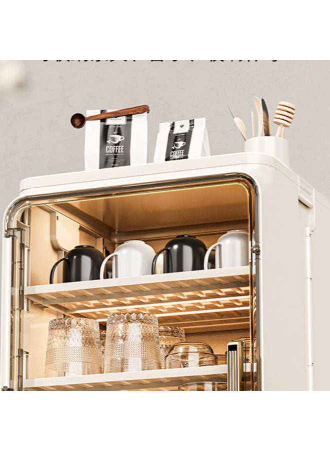 كيلا منظم أكواب وأدوات مكياج متعدد الاستخدامات للمكتب - مضاد للغبار مع صينية تصفية مياه لأكواب الشاي والقهوة والماء ومجموعة الشاي - عملي وأنيق - Image 5