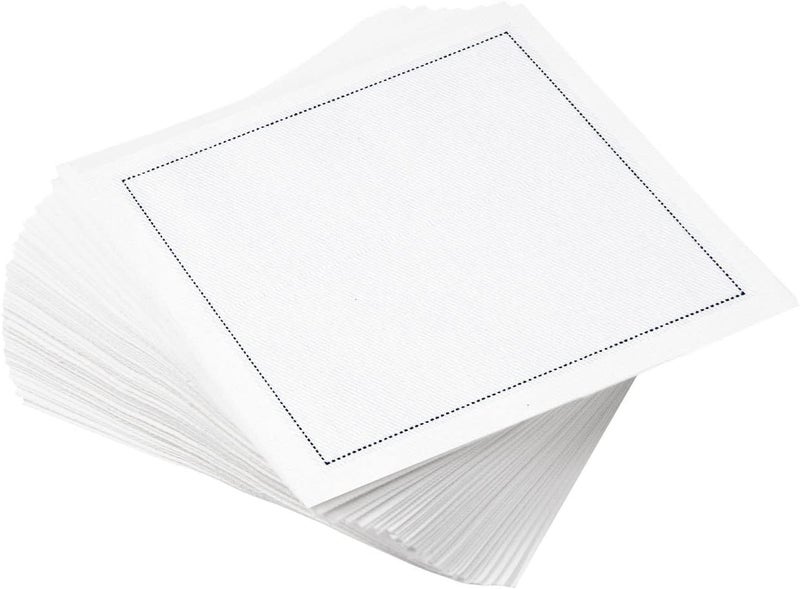 Luxury Cotton Cloth Cocktail Napkins - Bar Napkins, Party Napkins, Beverage Napkins, Events, Holiday, Wedding, Birthday, Parties - 4.5" x 4.5" - Disposable (50 x) (Ecru, 4.5" x 4.5")