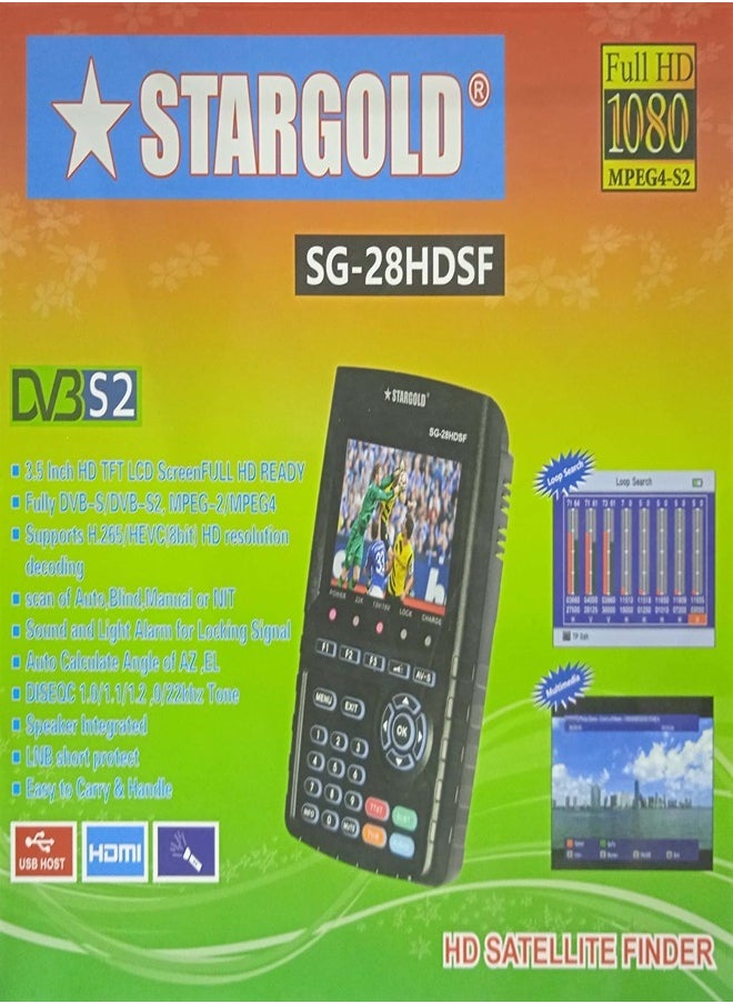 Stargold - Digital Satellite Finder Meter TV Signal Finder Meter DVB-S2 HD Digital Signal Detector FTA 1080P HD - Image 1