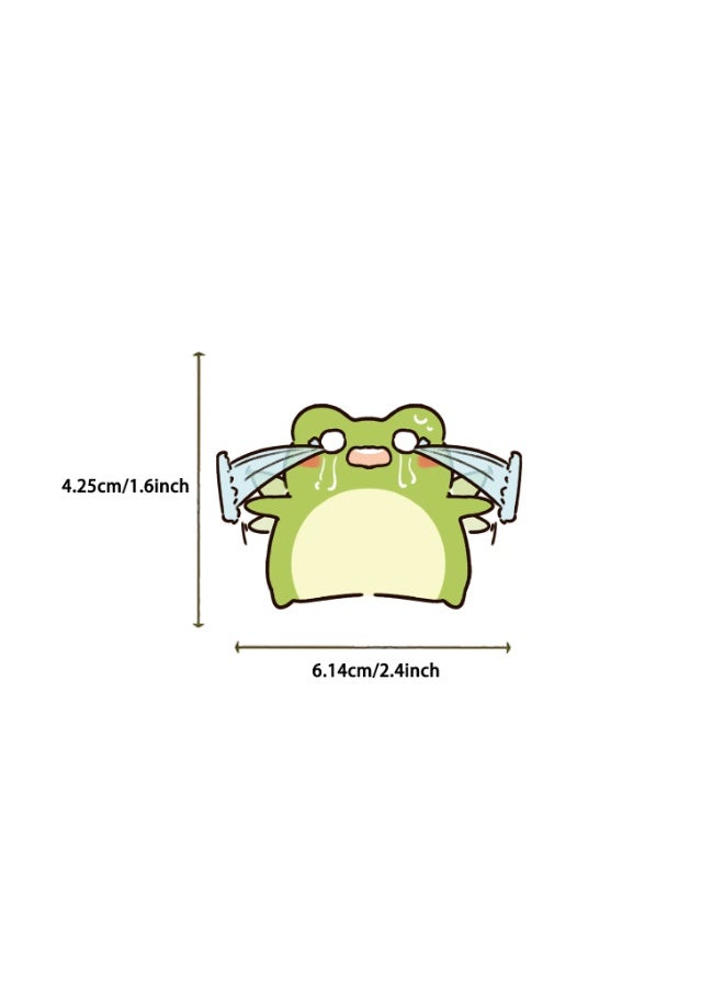٥٠ قطعة من ملصقات الضفادع للمراهقين والبالغين، ملصقات فينيل كرتونية على شكل حيوانات، ملصقات كاواي لتزيين زجاجات المياه وأجهزة الكمبيوتر المحمولة والقيثارات ودفاتر القصاصات - Image 5