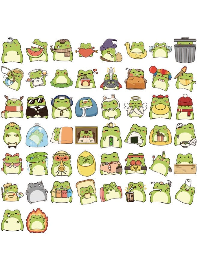 ٥٠ قطعة من ملصقات الضفادع للمراهقين والبالغين، ملصقات فينيل كرتونية على شكل حيوانات، ملصقات كاواي لتزيين زجاجات المياه وأجهزة الكمبيوتر المحمولة والقيثارات ودفاتر القصاصات - Image 4