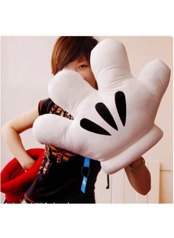Cartoon Mickey Oversized Palm Pillow Doll Big Gloves Hand Cover Pillow Can Insert Hand Gift-Colour:White Hands-High:Mickey Gloves Small Size 40*32cm  - Image 2