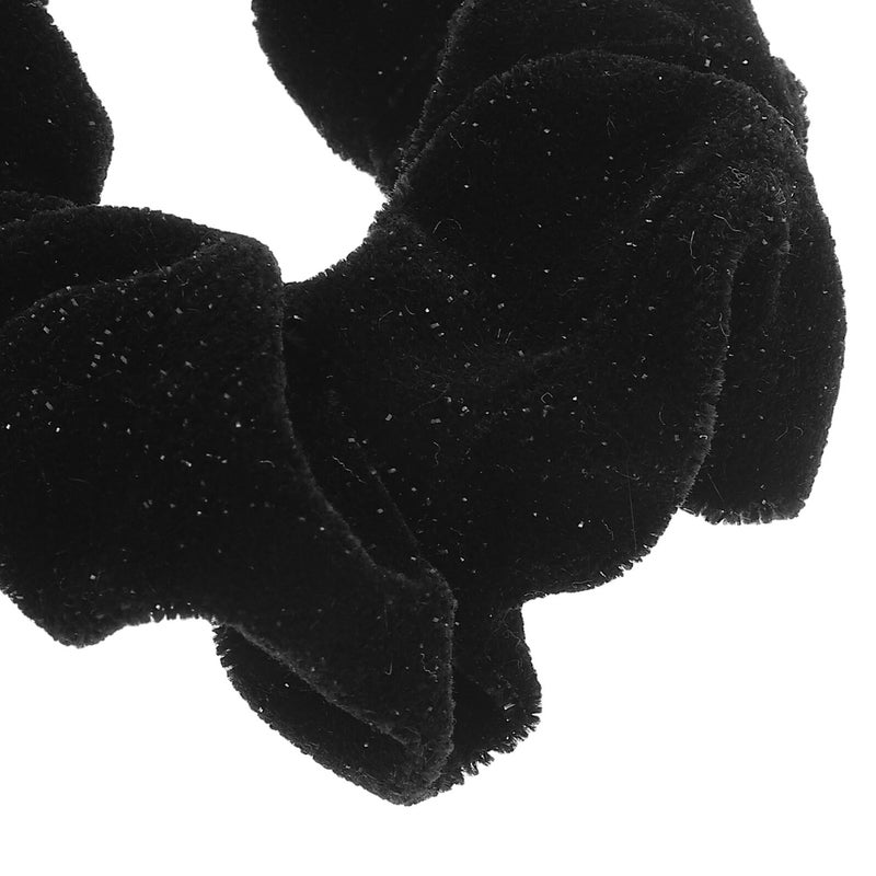 Black Velvet Scrunchies 6 Pack Soft Elastic Hair Ties For Women Everyday Use - Image 4