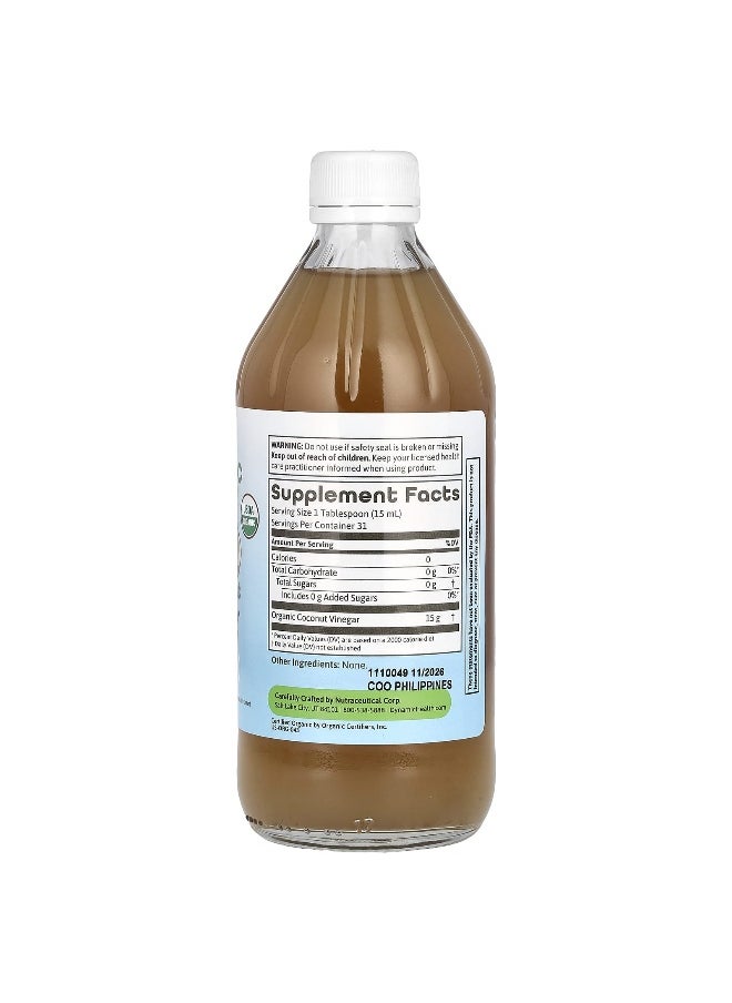 Dynamic Health Dynamic Health, Coconut Vinegar with Mother, 16 fl oz (473 ml)  - Image 2