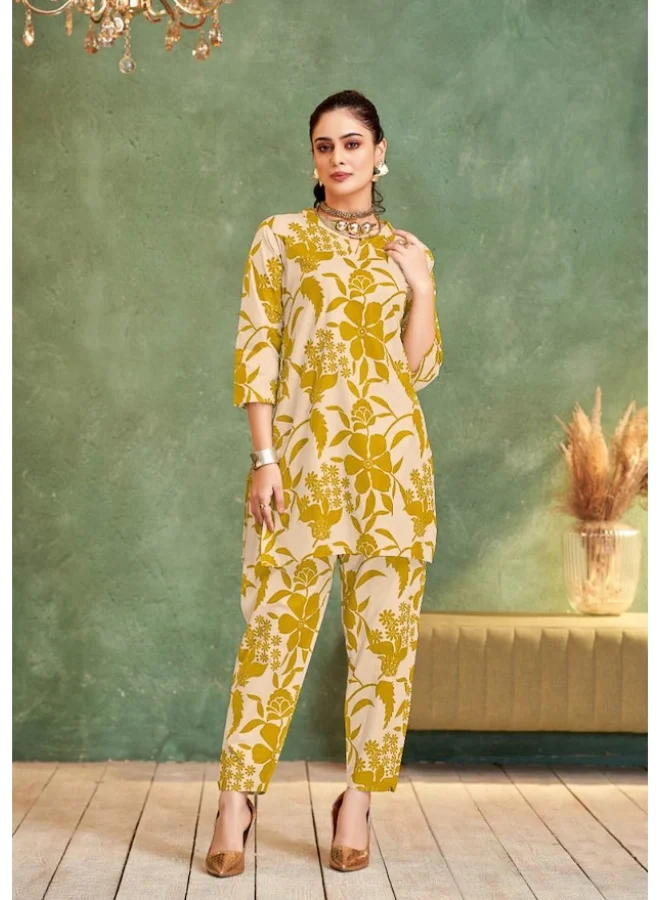 أميا DESIGNER-COTTON-PRINTED-INDO-WESTERN-COORD-SET