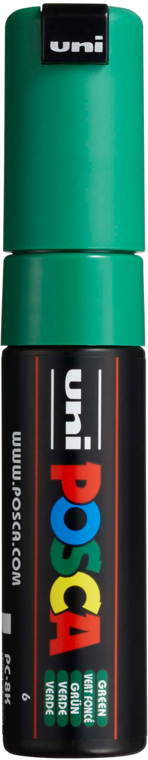 POSCA Uni Posca PC8K Marker Green 8mm Broad Chisel Tip Marker Suitable for Most Art and Craft Projects Waterresistant ink for Extensive Backgrounds and Professional Art Projects