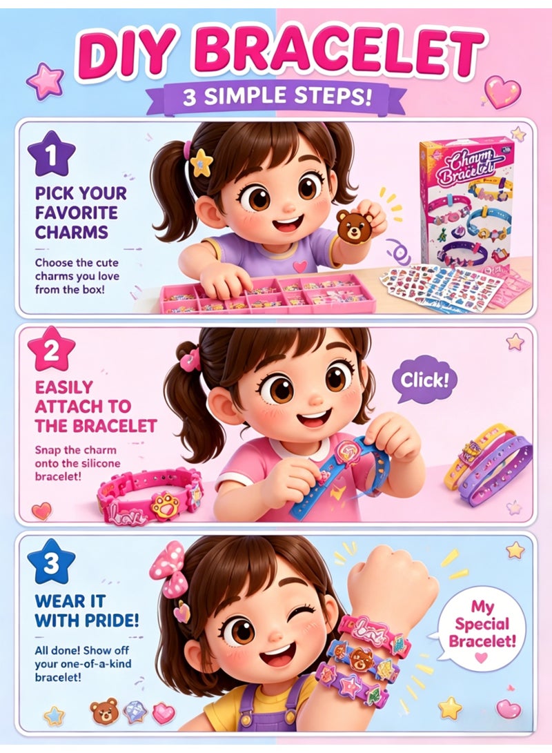 Ayshal Jewelry Making Kit - Arts and Crafts for Girls Ages 3-8, Toys - Necklace Creative DIY Kit, Fashion Crafts Set for Girls，Bracelet making kit，Art & Craft Jewelry Making Kits for Kids，Girls' toys，No Wire Required，Great toys as birthday gifts, Children's Day gifts, and Christmas gifts. - Image 3