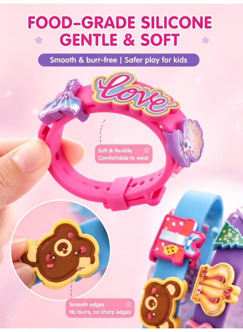 Ayshal Jewelry Making Kit - Arts and Crafts for Girls Ages 3-8, Toys - Necklace Creative DIY Kit, Fashion Crafts Set for Girls，Bracelet making kit，Art & Craft Jewelry Making Kits for Kids，Girls' toys，No Wire Required，Great toys as birthday gifts, Children's Day gifts, and Christmas gifts. - Image 4