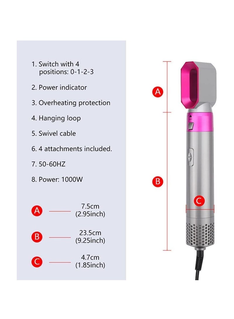 Pepisky Airwrap Styler 5 in 1 Hair Dryer Hot Air Brush Styler Negative ​Ion Hair Straightener Volumizer Hair Curler Hot Air Wrap Comb Brush(UK) - Image 2