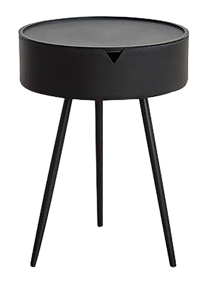 DubaiGallery Nightstand Modern Simple, Storage Table Round, Indoor Snack Table, Accent Bedside Tables Patio Side Table - Image 1
