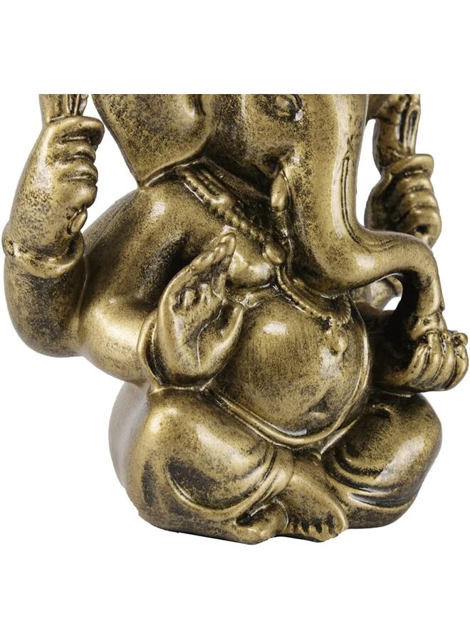 يُسلِّم تمثال غانيش المعبود - تماثيل اللورد غانيش - تمثال بوذا على شكل فيل لديكور المنزل والسيارة (اللون: برونزي) - Image 3
