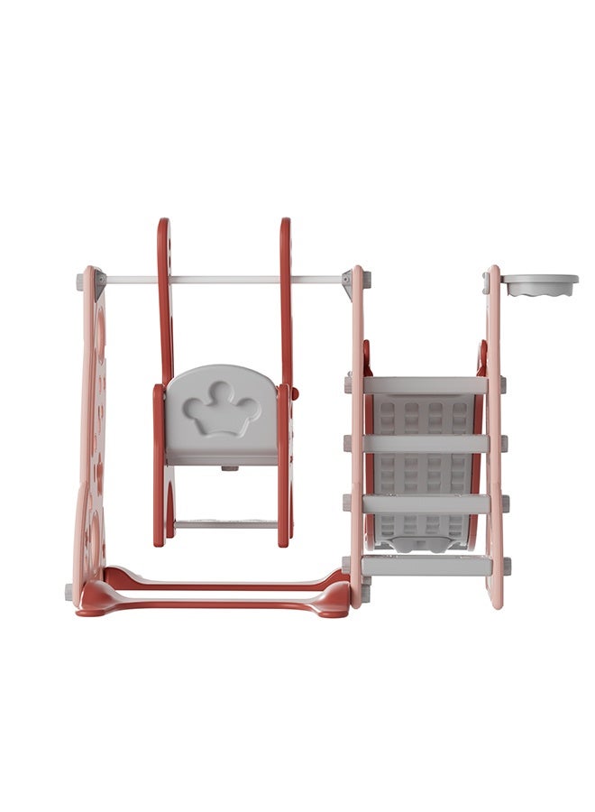 أشعر بالرضا مجموعة ألعاب آمنة للأطفال – بيت ألعاب بلاستيكي يحتوي على معدات ترفيهية للأطفال الصغار، ملعب داخلي مزوّد بأرجوحة وزحليقة للأطفال - Image 4