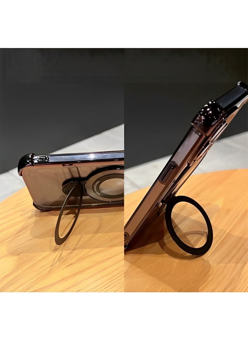 Magnetic Phone Case Airbag Four Corners Anti-Drop Magnetic Bracket Case Cover for iPhone 15 Pro