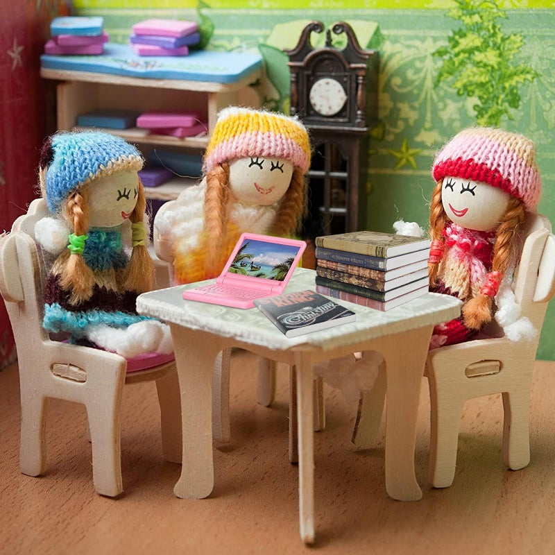 IAIHBBLY 150 Pcs Mini Books for Anxiety Bookshelfï¼ŒMiniature Dollhouse Books Assorted Tiny Small Books Accessories for Mini House Decor Crafts Office Deskce, Desk - Image 5