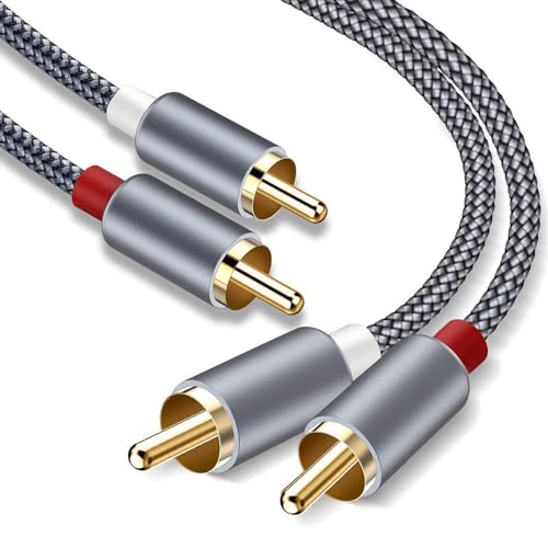 Goalfish RCA Cable, 2 Pack 2-Male to 2-Male RCA Audio Stereo Subwoofer Cable [Hi-Fi Sound,Shielded] Auxiliary Audio Cord for Home Theater, HDTV, Amplifiers, Hi-Fi Systems,Speakers- 6 Feet, Top Series - Image 1