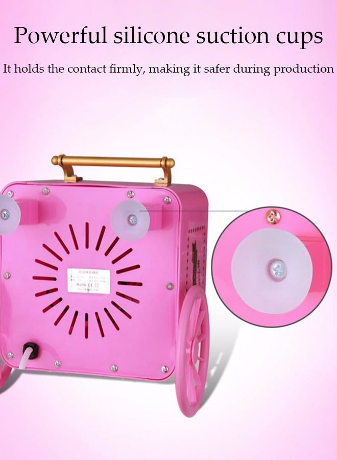 DUNISO Mini electric cotton candy machine, portable cotton candy DIY machine, household non stick children's cotton candy machine,suitable for family gatherings and celebrations，21*17.5*24.5cm - Image 4