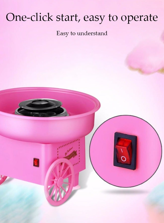 DUNISO Mini electric cotton candy machine, portable cotton candy DIY machine, household non stick children's cotton candy machine,suitable for family gatherings and celebrations，21*17.5*24.5cm - Image 5