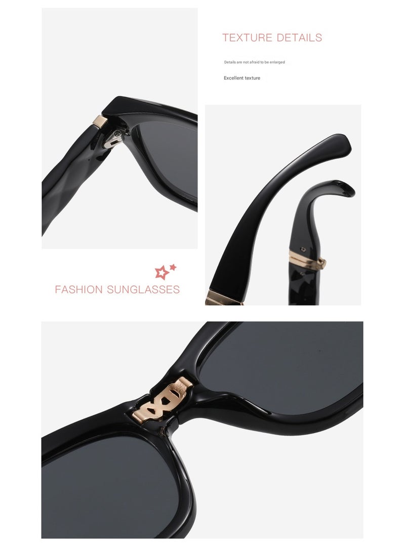Square Foldable Sunglasses for Women Men Pol arized UV 400 Protection Sun Glasses With Small Round Box - Image 3
