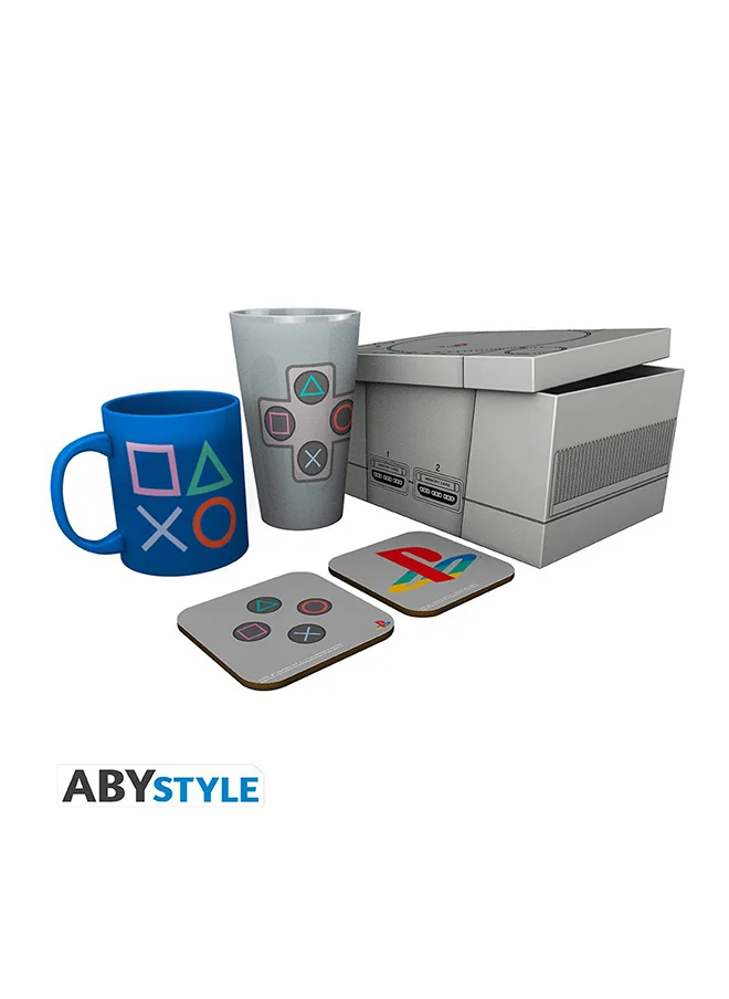 أبيستايل PLAYSTATION Gift Set Glass + Mug + 2 Coasters Classic 2019