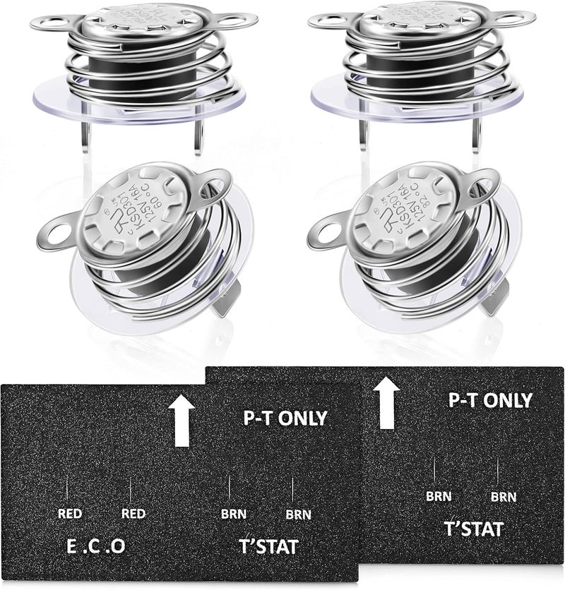 Fiada Water Heater Thermostat Replacement Parts Assembly Compatible with Atwood 91447, ECO and T-STAT Parts for RV Camper Emergency Cutoff Service Kit(2 Set) - Image 1