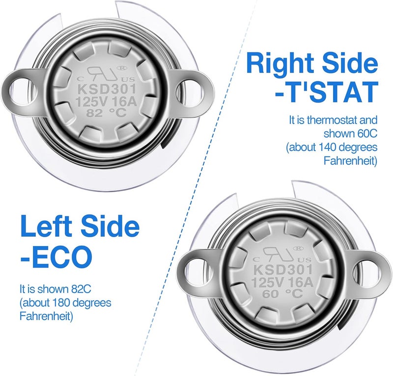Fiada Water Heater Thermostat Replacement Parts Assembly Compatible with Atwood 91447, ECO and T-STAT Parts for RV Camper Emergency Cutoff Service Kit(2 Set) - Image 3