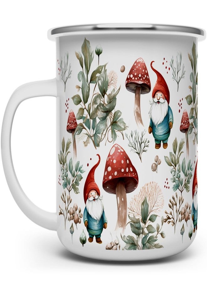 Loftipop Gnome Cottagecore Cozy Hygge Campfire Coffee Tea Hot Chocolate Mug, Woodland Mushroom Nature Camping Cup (16oz) - Image 1