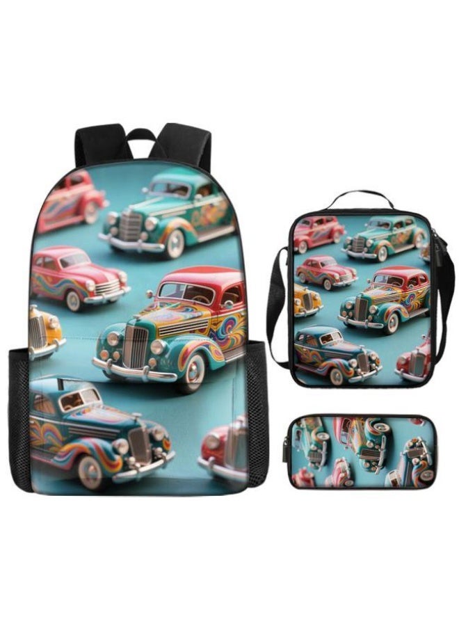 [Super new special offer] Cartoon theme bag three-piece set | double-shoulder + hand-held + storage pen bag | gift self-use good-looking - 1121  - Image 2