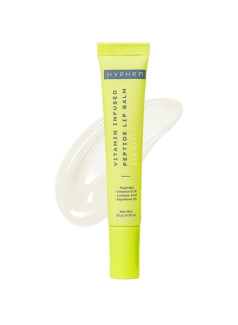 Hyphen-Vitamin Infused Peptide Lip Balm-Vanilla for Dry & Chapped Lips|Hydrating & Moisturizing Lip Balm for Unisex|for Dark Lips|Smoothen Lips & Repair Moisture Barrier|Vegan,SLS & Parabens Free|10gm - Image 1