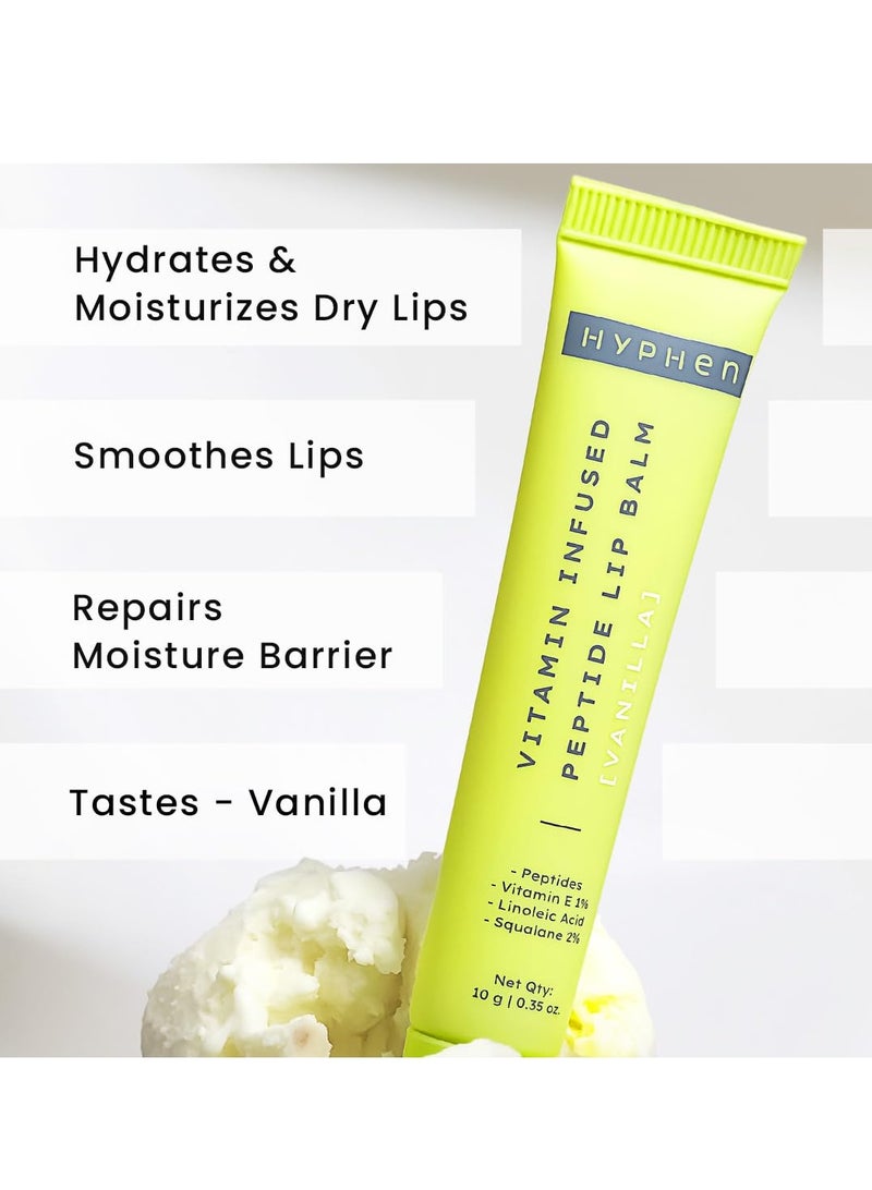 Hyphen-Vitamin Infused Peptide Lip Balm-Vanilla for Dry & Chapped Lips|Hydrating & Moisturizing Lip Balm for Unisex|for Dark Lips|Smoothen Lips & Repair Moisture Barrier|Vegan,SLS & Parabens Free|10gm - Image 3