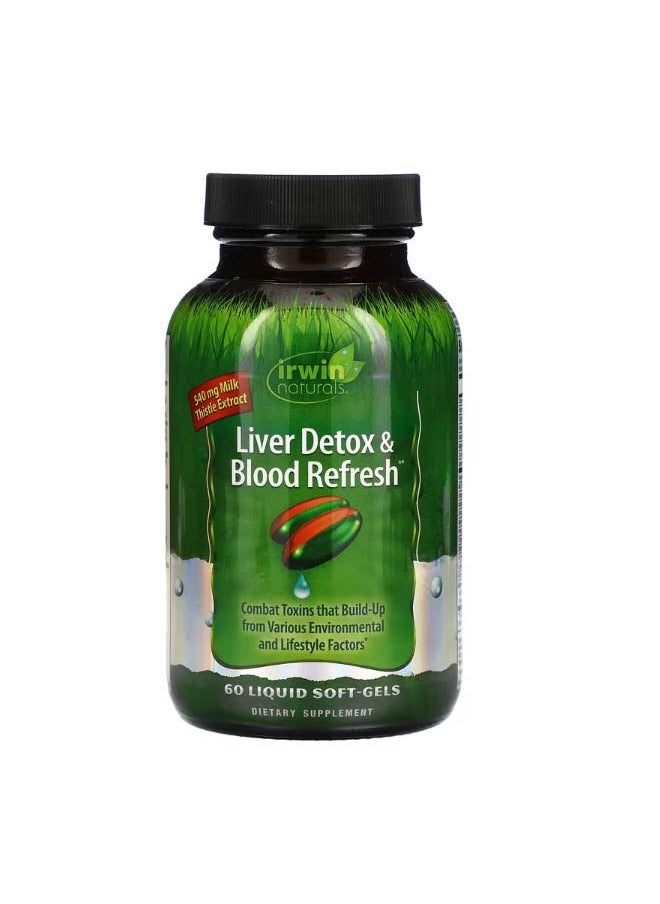 Irwin Naturals Liver Detox & Blood Refresh 60 Liquid SoftGels  - Image 1