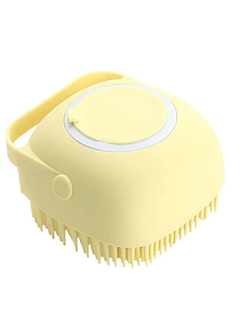 Pet Dog Bath Brush Soft Silicone Comb Pet Grooming Brush Silicone Massage Brush Hair Fur Grooming & Cleaning Brush - Image 1