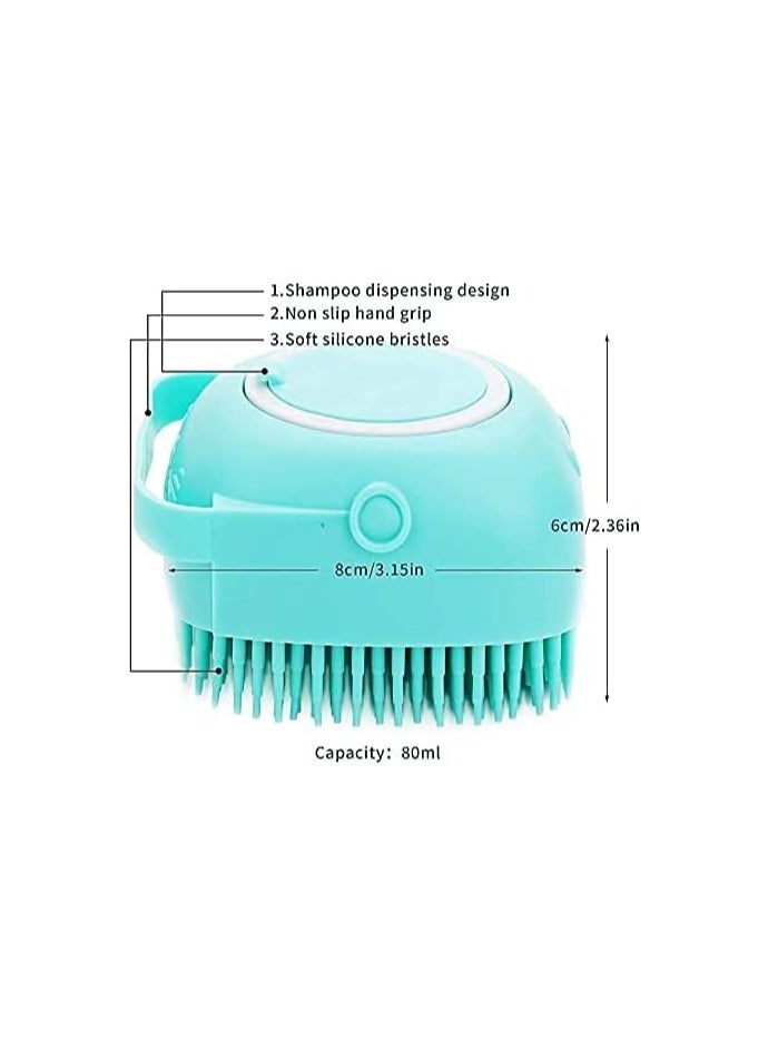 Pet Dog Bath Brush Soft Silicone Comb Pet Grooming Brush Silicone Massage Brush Hair Fur Grooming & Cleaning Brush - Image 4