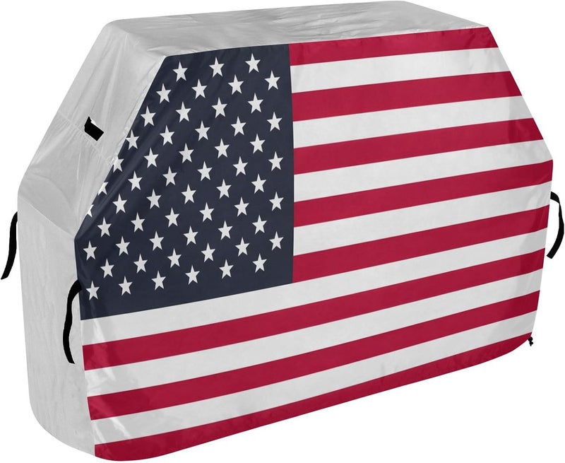 senya Premium Grill Cover Waterproof Barbecue Cover Fade Resistant BBQ Cover Heavy Duty Fits Grill Widths Up to 25 in (American Flag) - Image 2