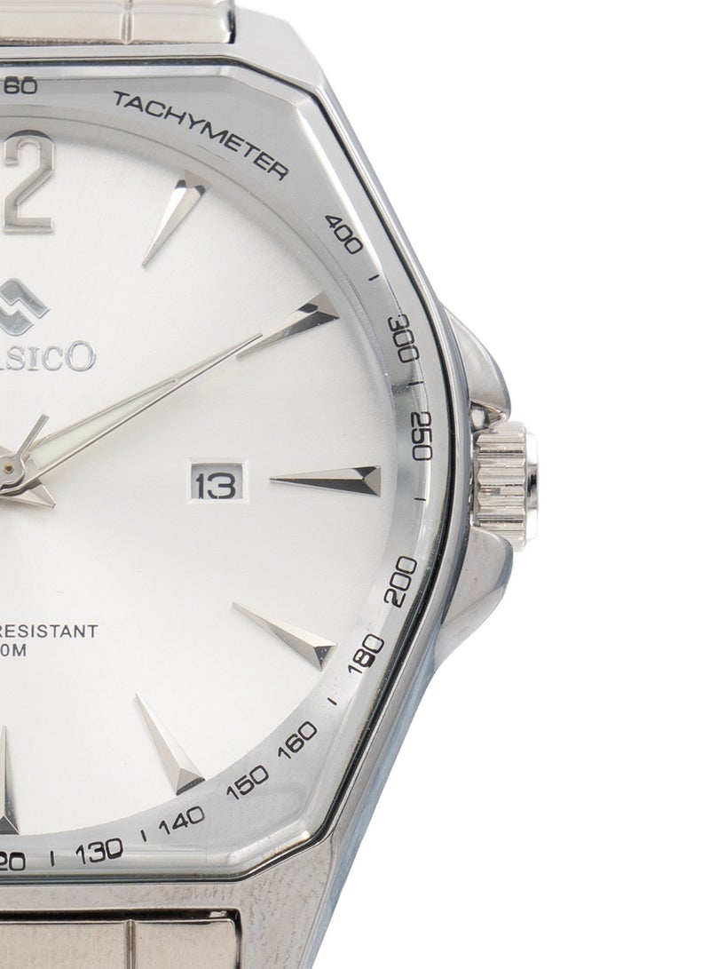 Clasico Octavia Men’s Luxury Watch ⏱️ Quartz Movement | Stainless Steel ✨ | Date Display | Octagonal Bezel Design - Image 4