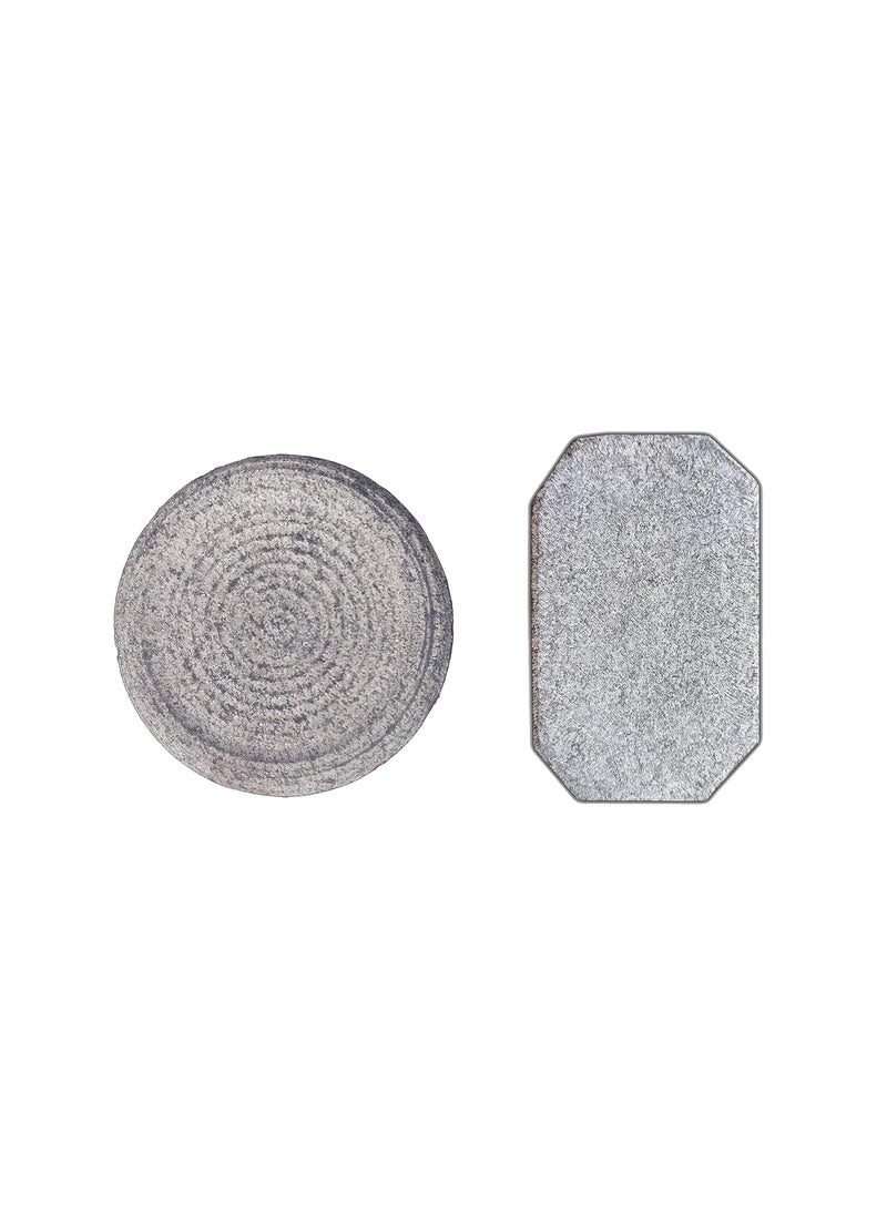 Generic ASFAA ENTERPRISES Turmeric Haldi Grinding StoneChandan StoneRubbing StoneMedicine grinding stone Pack of 2pics 10CM 12 X 7 CM  - Image 1