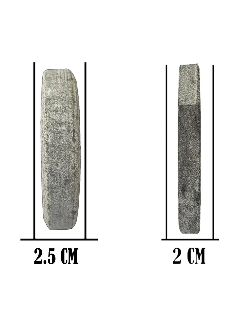 Generic ASFAA ENTERPRISES Turmeric Haldi Grinding StoneChandan StoneRubbing StoneMedicine grinding stone Pack of 2pics 10CM 12 X 7 CM  - Image 3