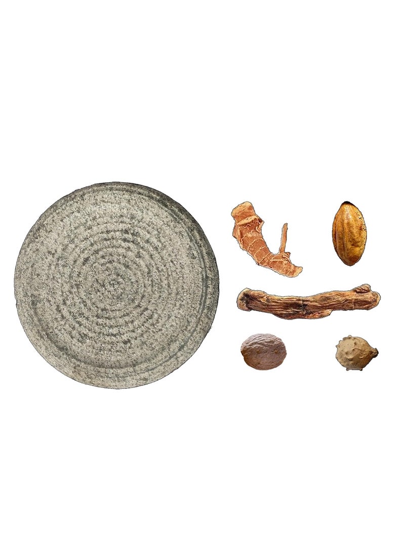 Generic ASFAA ENTERPRISES Turmeric Haldi Grinding StoneChandan StoneRubbing StoneMedicine grinding stone Pack of 2pics 10CM 12 X 7 CM  - Image 5